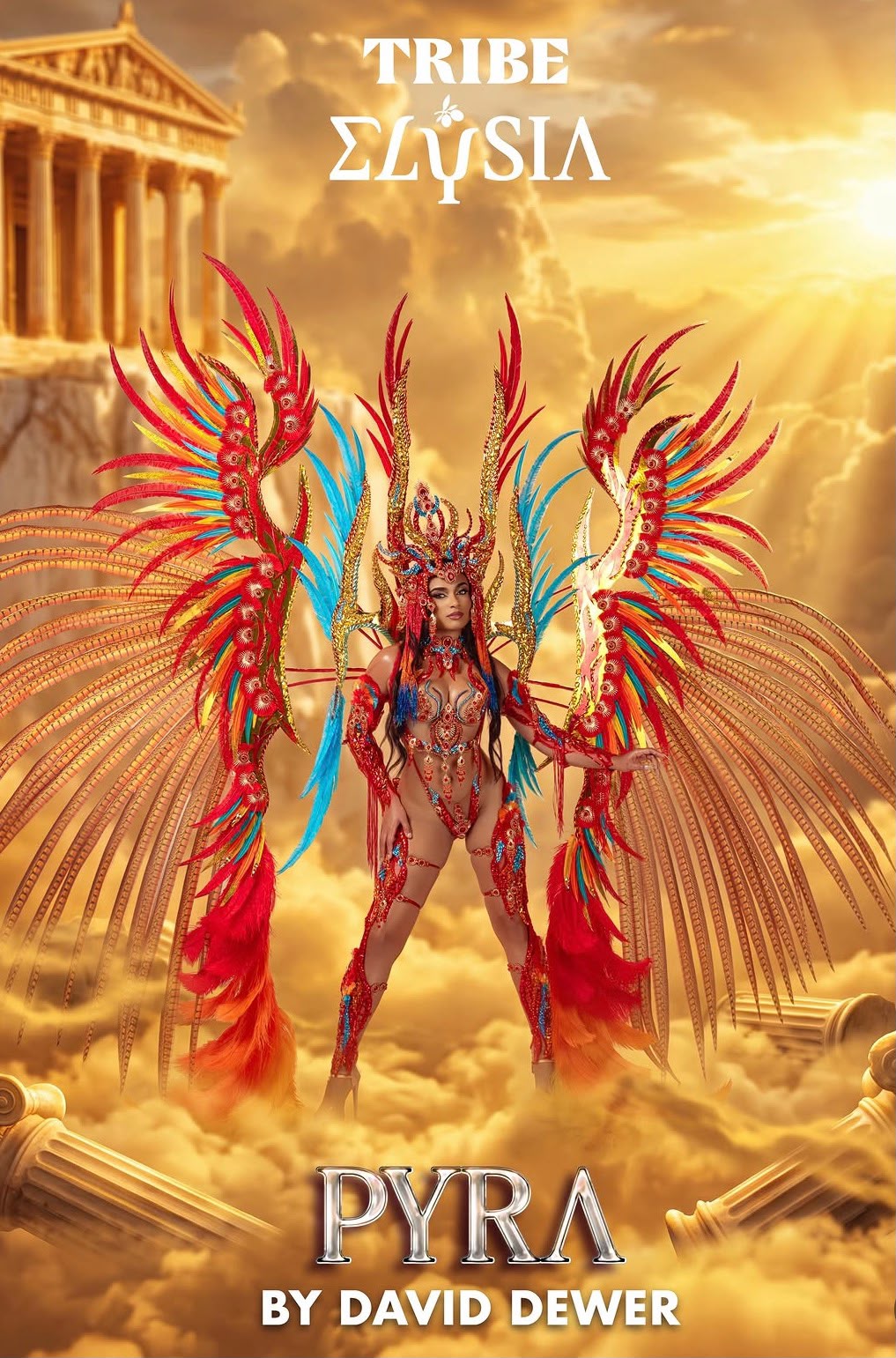 Pyra costume, designed by David Dewar, TRIBE Elysia 2027