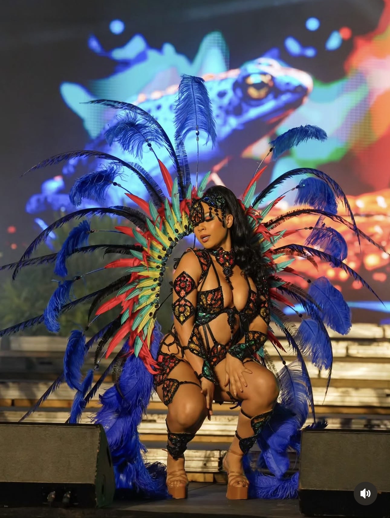 YUMA costume details on the road at Trinidad Carnival 2026, photo by Lion